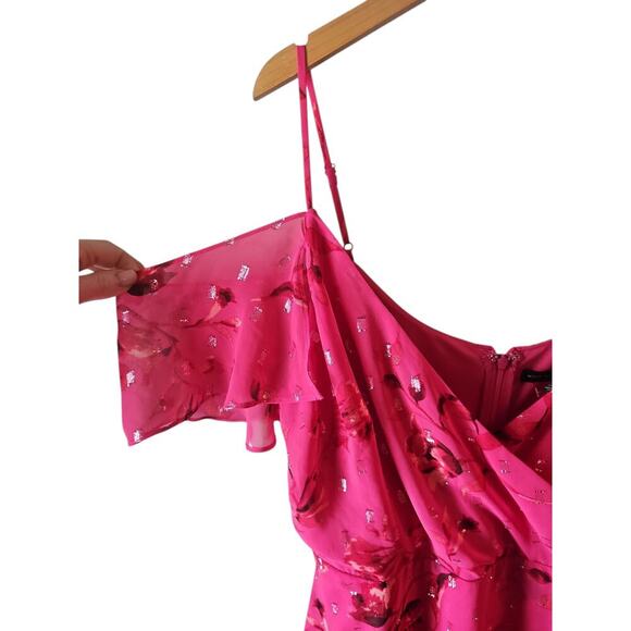 White House Black Market Dress Floral Pink 12 New Without Tags - Picture 5 of 10